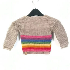 ❤️Treeline knits rainbow  sweater 12M